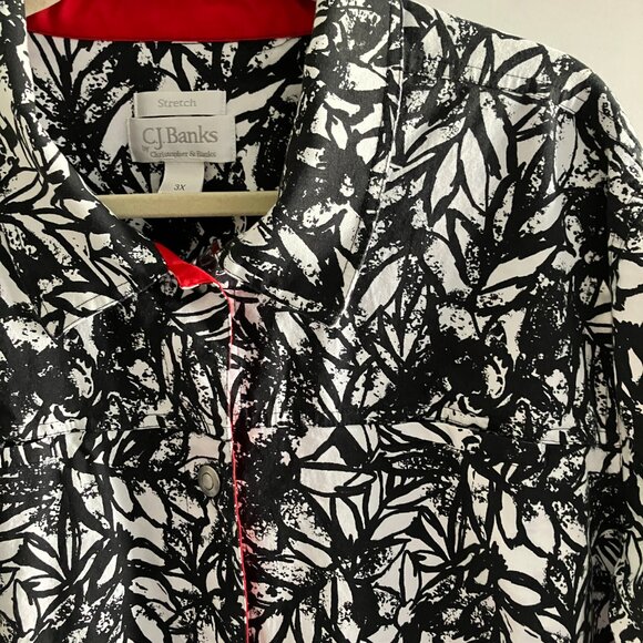 Christopher & Banks Womens Size 3XL Full Snap Front Shacket Floral. - Picture 4 of 14